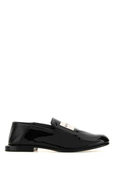 Givenchy Glossy Round Toe Loafers In Black