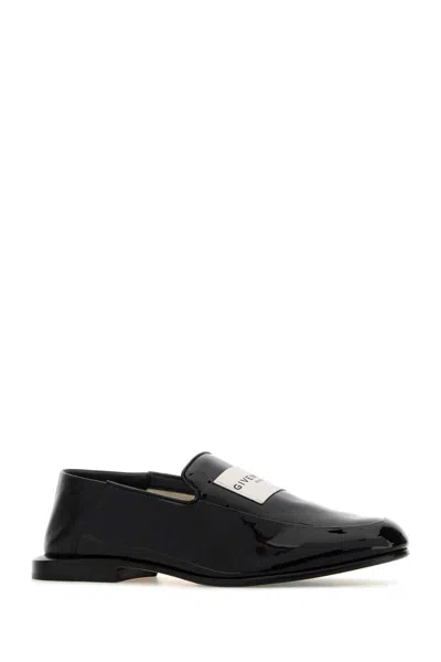 Givenchy Glossy Round Toe Loafers In Black