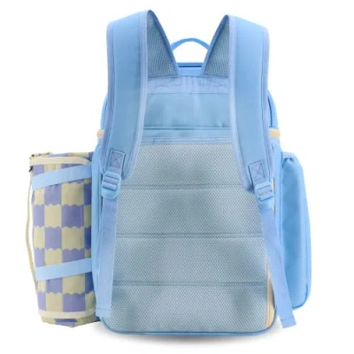 J World Picnic Backpack With Insulated Compartments & Picnic Mat In Blue