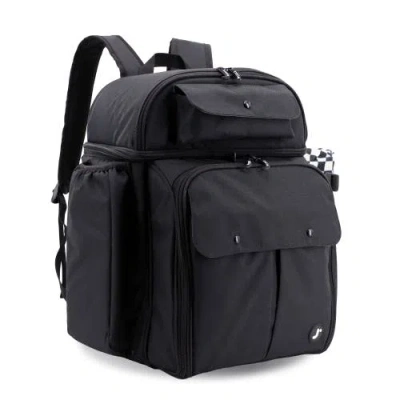 J World Picnic Backpack With Insulated Compartments & Picnic Mat In Black