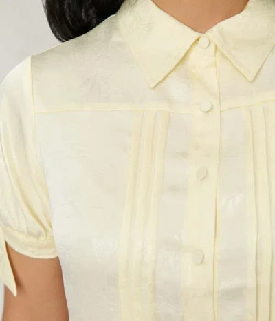 Unique Vintage 1950s Tie Cuff Blouse In Neutral