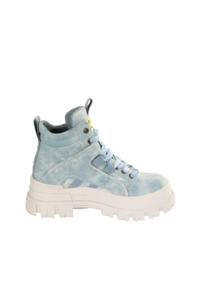 Buffalo Boots Aspha Nc Mid Flat Cut Bootie In Blue