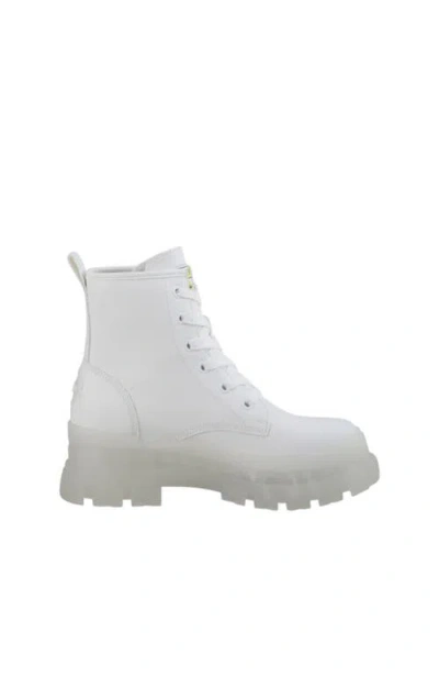Buffalo Boots Aspha Rld Flat Bootie In White