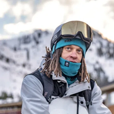 Turtle Fur Double-layer Fleece Neck Warmer In Blue