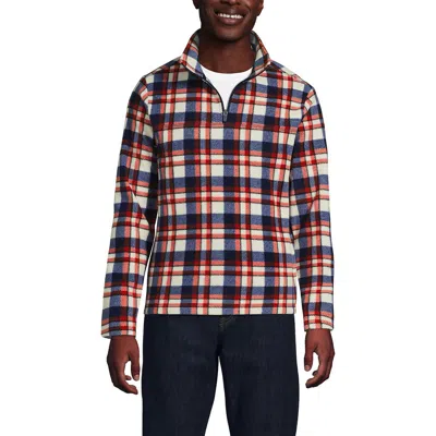 Lands' End Anyweather Fleece Quarter Zip Pullover In Multi