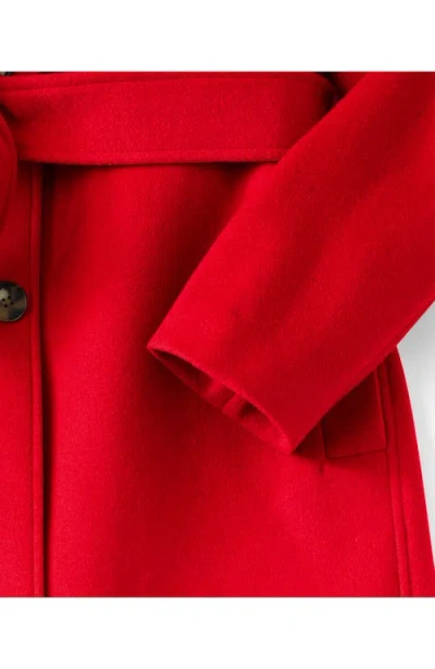 Lands' End Plus Size Wool Wrap Long Coat In Red