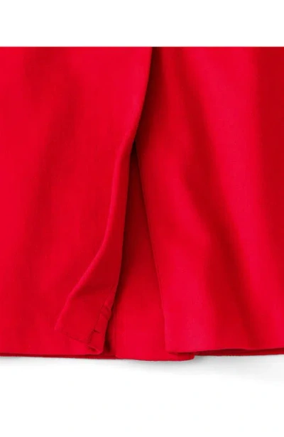 Lands' End Plus Size Wool Wrap Long Coat In Red