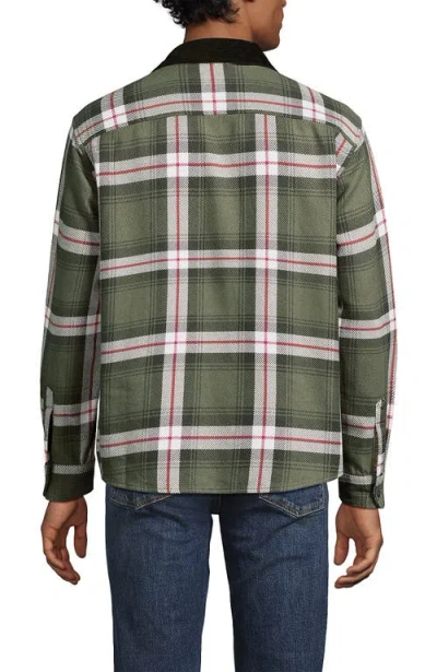 Lands' End Authentic Flannel Shirt With Corduroy Collar In Multi