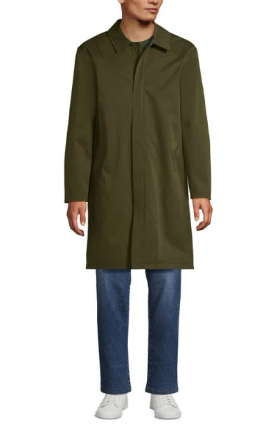 Lands' End Waterproof Mac Raincoat In Green