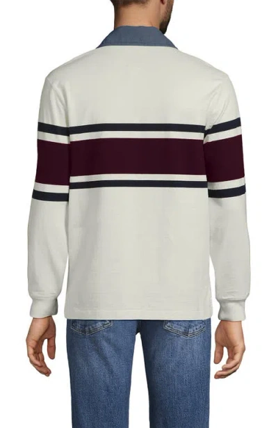 Lands' End Long Sleeve Rugby Shirt In Multi