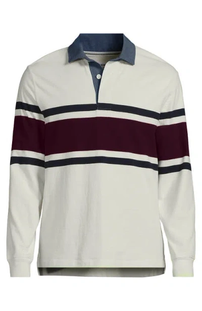 Lands' End Long Sleeve Rugby Shirt In Multi