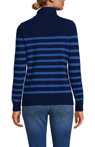 Lands' End Cashmere Turtleneck Sweater In Multi