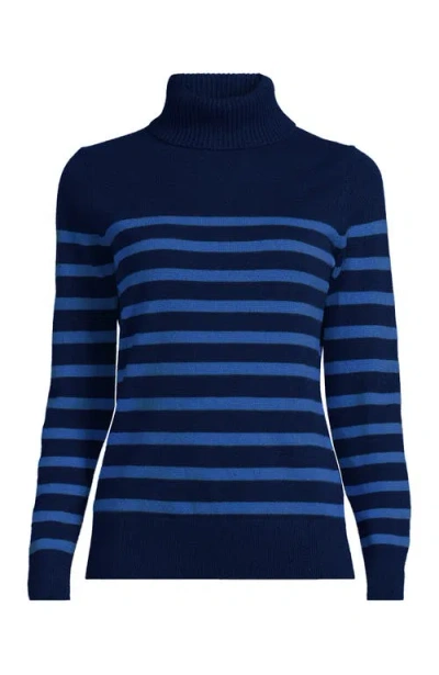 Lands' End Cashmere Turtleneck Sweater In Multi