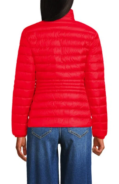 Lands' End Wanderweight Ultralight Packable Down Jacket In Red