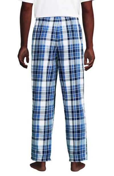 Lands' End Flannel Pajama Pants In Blue