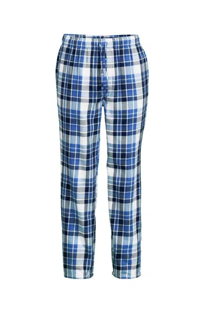Lands' End Flannel Pajama Pants In Blue