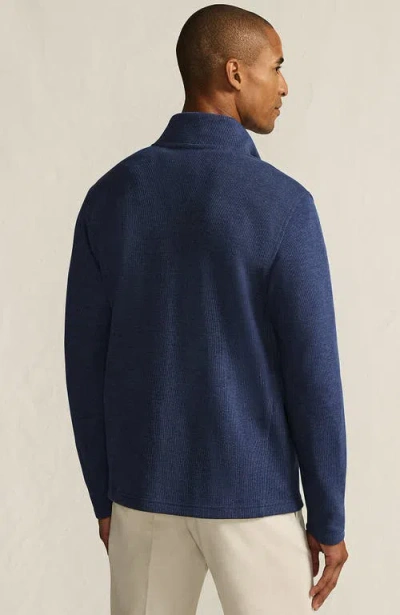Lands' End Bedford Rib Full Zip In Blue