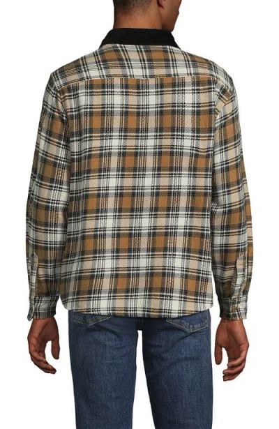 Lands' End Authentic Flannel Shirt With Corduroy Collar In Multi