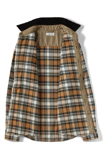 Lands' End Authentic Flannel Shirt With Corduroy Collar In Multi