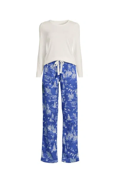 Lands' End Plus Size Pajama Gift Set In Multi