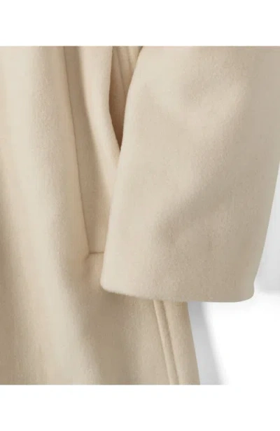 Lands' End Plus Size Wool Wrap Long Coat In Neutral
