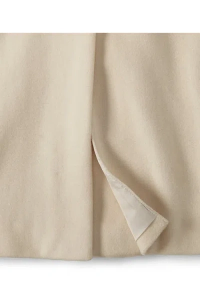 Lands' End Plus Size Wool Wrap Long Coat In Neutral