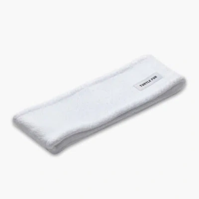 Turtle Fur Double-layer Fleece Headband In White
