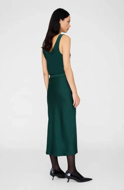 Anine Bing Bar Silk Skirt In Green