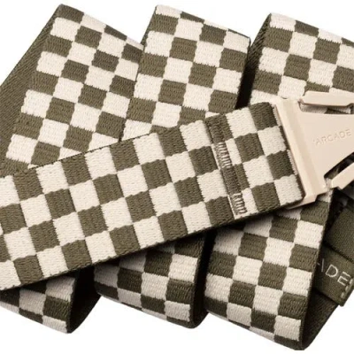 Arcade Check Belt In Brown