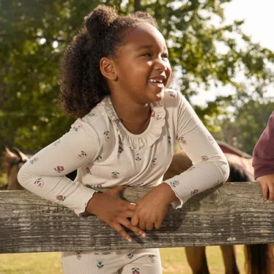 Modern Moments™ By Gerber Ruffle Collar Top And Flare Pant Set In Neutral