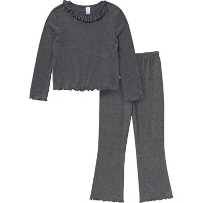 Modern Moments™ By Gerber Ruffle Collar Top And Flare Pant Set In Gray