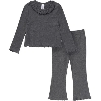Modern Moments™ By Gerber Ruffle Collar Top And Flare Pant Set In Gray