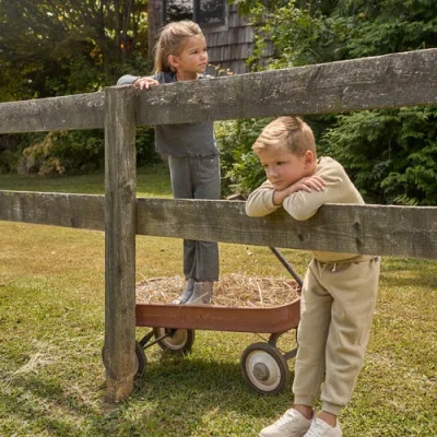 Modern Moments™ By Gerber Ruffle Collar Top And Flare Pant Set In Gray