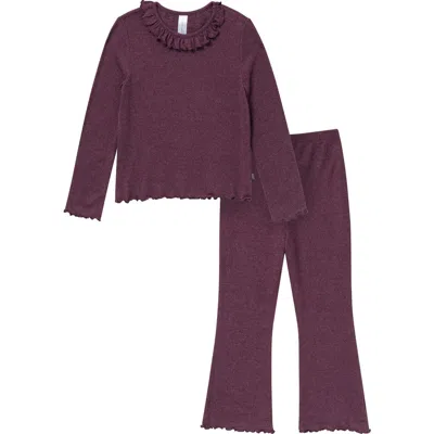 Modern Moments™ By Gerber Ruffle Collar Top And Flare Pant Set In Purple