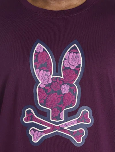 Psycho Bunny Big & Tall Rowan Graphic Tee In Purple