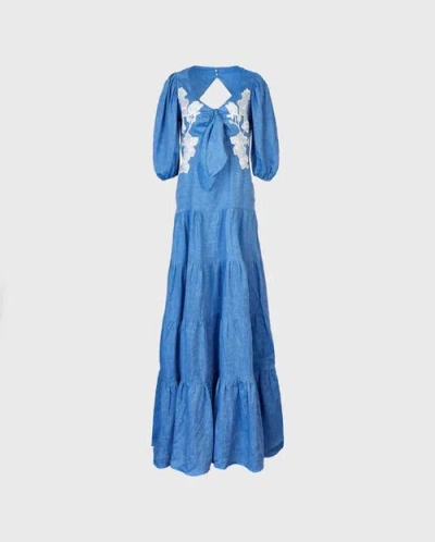 Anne Fontaine Gaelle Linen Dress In Blue
