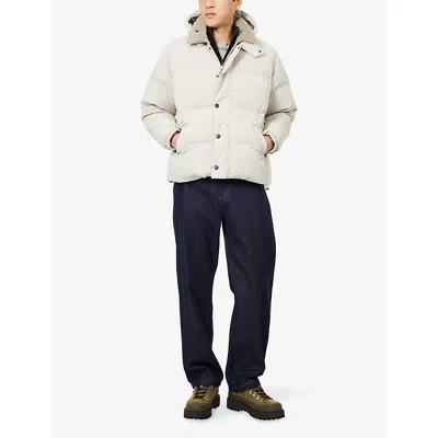 Barbour Mens Mist Transport Oversized Shell Jacket In White