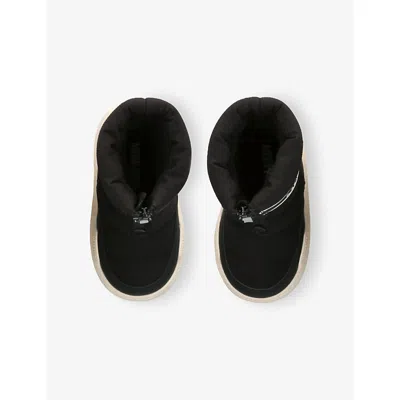 Moon Boot Park Strap Zip-front Quilted Boots In Black