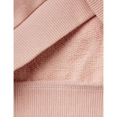 Benetton Coral Embellished-heart Long-sleeve Cotton Sweatshirt 18 Months-5 In Pink