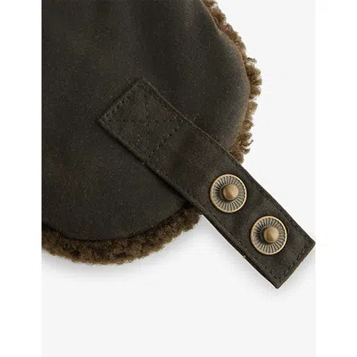 Barbour Mens Olive Morar Wax Trapper Hat Xl In Brown