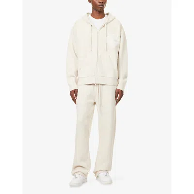 The Couture Club Mens Beige Fluffy Emblem Knitted Hoody Xxl In Neutral