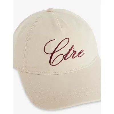 The Couture Club Womens Bone Ctre Script Cotton Cap In White