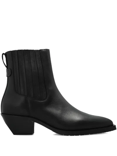 Allsaints Leather Marcie Chelsea Boots In Black