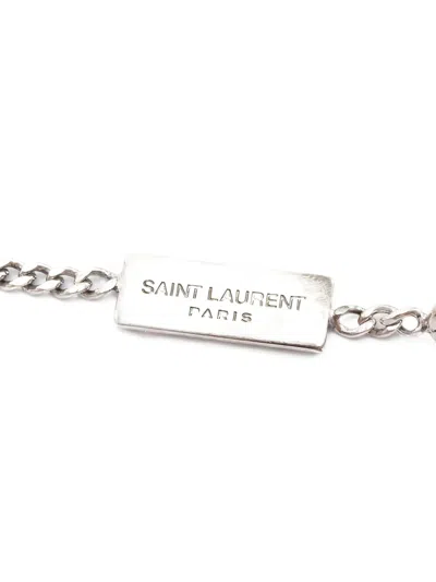 Pre-owned Saint Laurent 2020s Cassandra-charm Bracelet In Silver