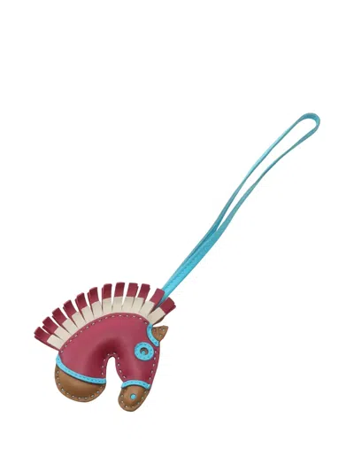 Pre-owned Hermes 2023 Geegee Camail Bag Charm In Red