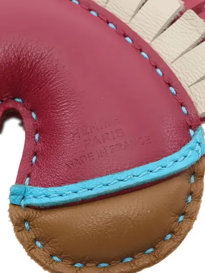 Pre-owned Hermes 2023 Geegee Camail Bag Charm In Red