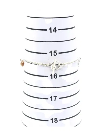 Pre-owned Hermes 2010's Exlibris Pm Charm Bracelet In Silver