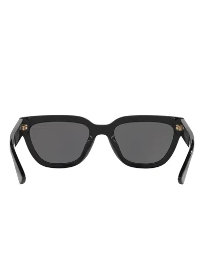 Gucci Black Black Grey Acetate Sunglasses In Black