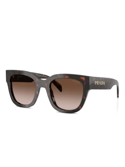 Prada Tortoiseshell Butterfly-frame Sunglasses In Brown