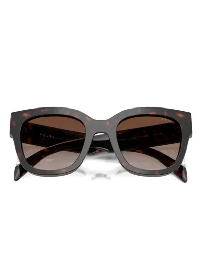 Prada Tortoiseshell Butterfly-frame Sunglasses In Brown
